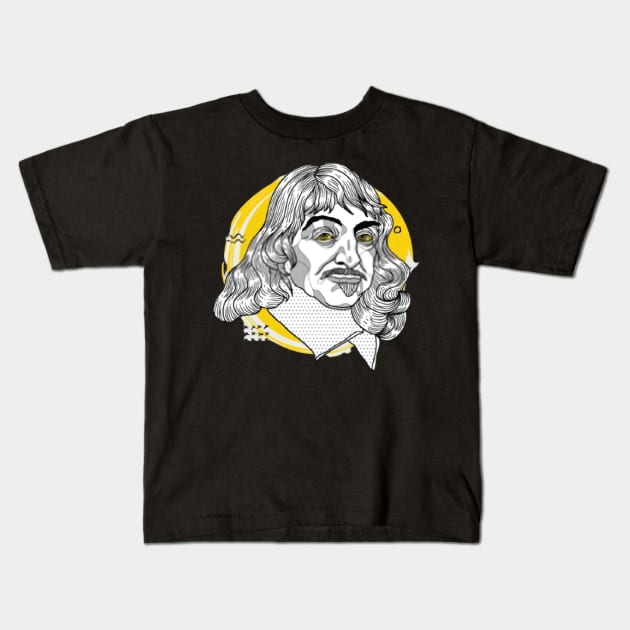 Rene Descartes Art Kids T-Shirt by Shapwac12